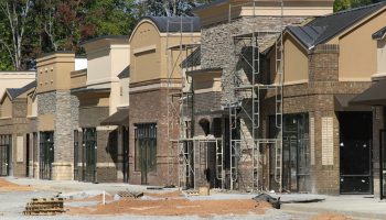 A Large Commercial Construction Project Creating A Strip Mall.