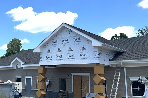Construction Of The Learning Experience Entrance Canopy In Progress